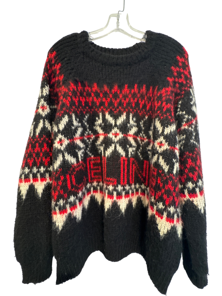 Men's Celine Black Wool Sweater
