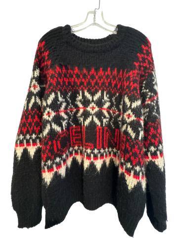 Men's Celine Black Wool Sweater