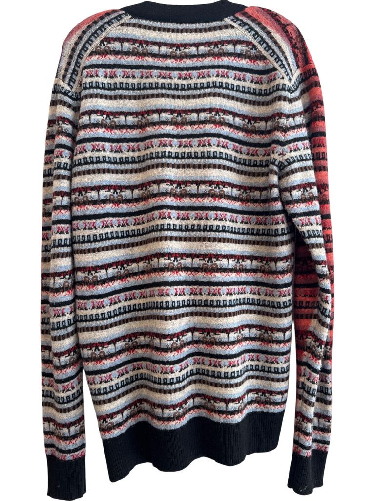 Men's Sacai Multi-Color Wool Sweater
