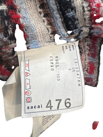 Men's Sacai Multi-Color Wool Sweater
