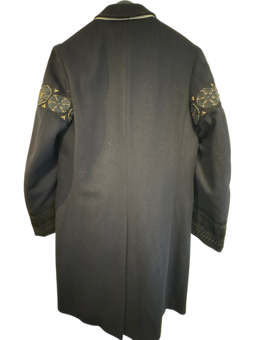 Men's Dries Van Noten Dark Blue Wool Size L Coat