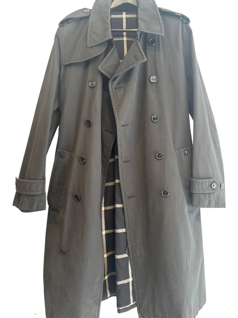 Men's Yves Saint Laurent Black Cotton Size 52 Coat