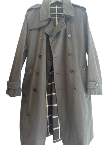 Men's Yves Saint Laurent Black Cotton Size 52 Coat