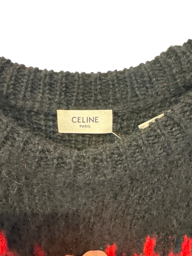 Men's Celine Black Wool Sweater