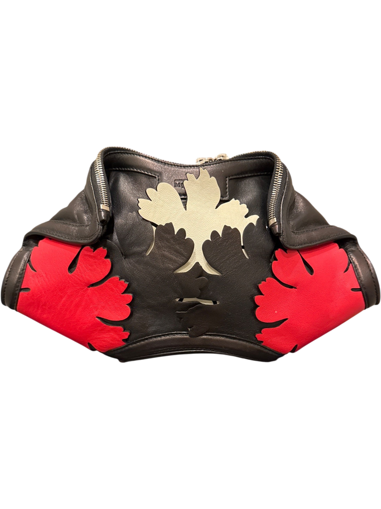 Alexander Mcqueen Red/Black/White Clutch