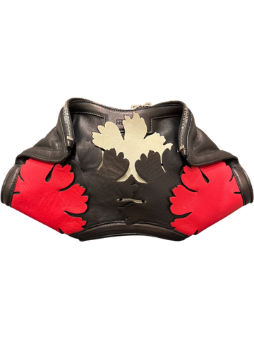 Alexander Mcqueen Red/Black/White Clutch