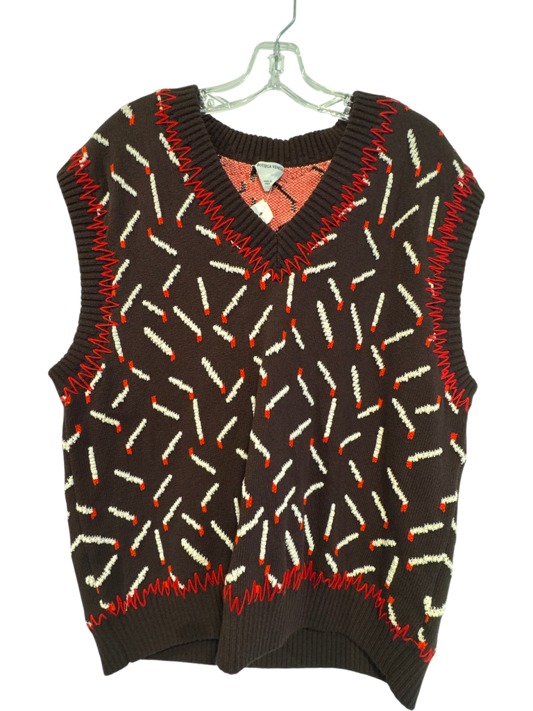 Men's Bottega Veneta Brown Wool Size L Vest