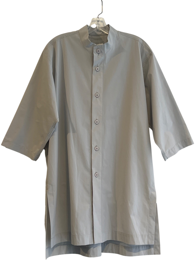 Men's Homme Plisse Light Gray Polyester Size 2 Shirt