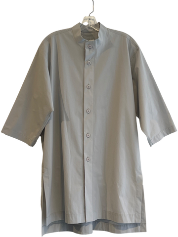 Men's Homme Plisse Light Gray Polyester Size 2 Shirt