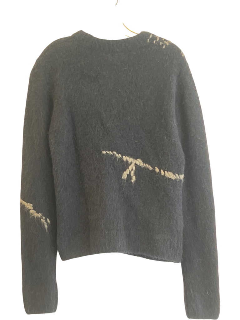 Men's Dries Van Noten Navy alpaca blend Sweater