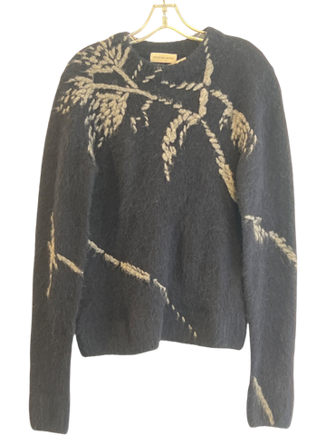 Men's Dries Van Noten Navy alpaca blend Sweater