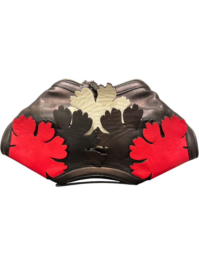 Alexander Mcqueen Red/Black/White Clutch