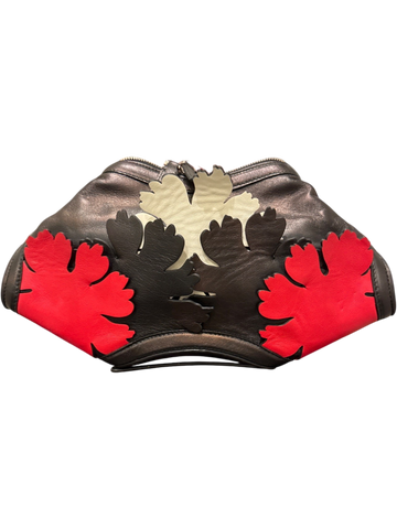 Alexander Mcqueen Red/Black/White Clutch