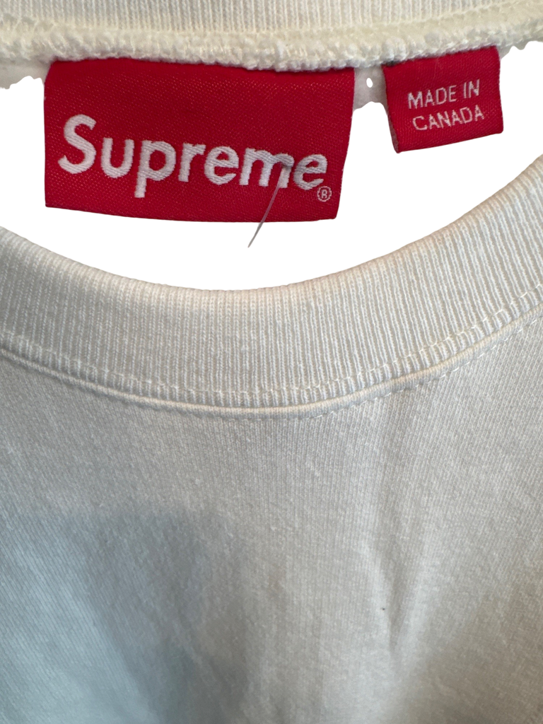 Men's Supreme White Cotton Size L Sweatshirt.