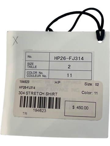 Men's Homme Plisse Light Gray Polyester Size 2 Shirt