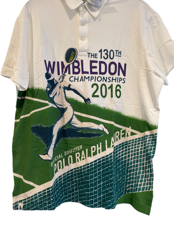 Men's Polo by Ralph Lauren White Cotton Size L Polo