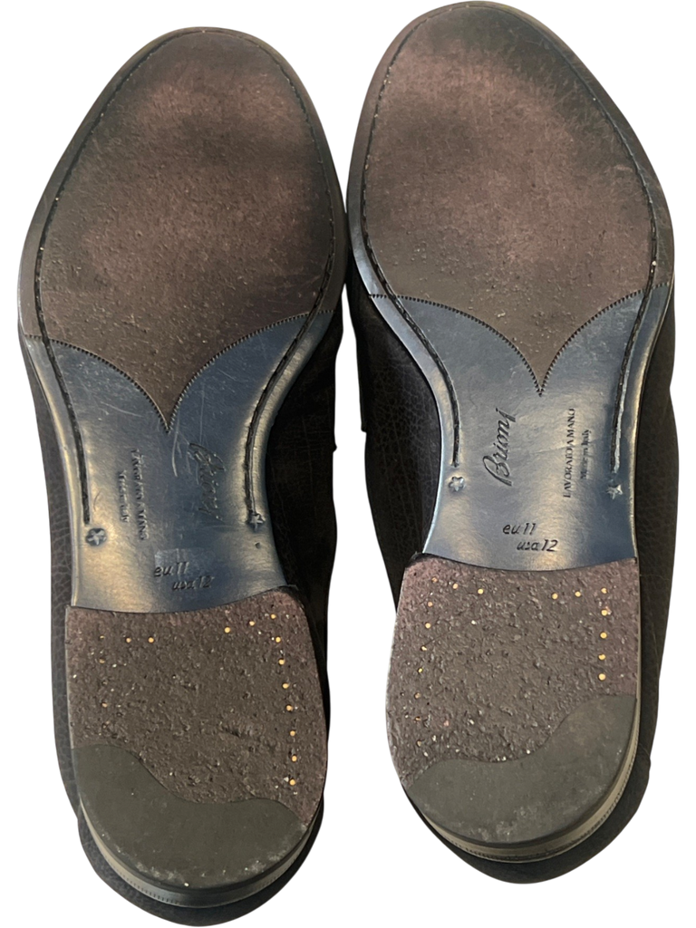 Men's Brioni Black Shoe Size 12 Loafer